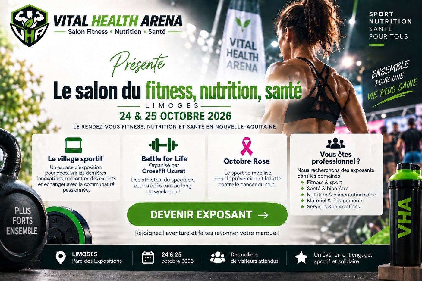 Visuel du Salon du fitness, nutrition, santé — Limoges, 24 et 25 octobre 2026