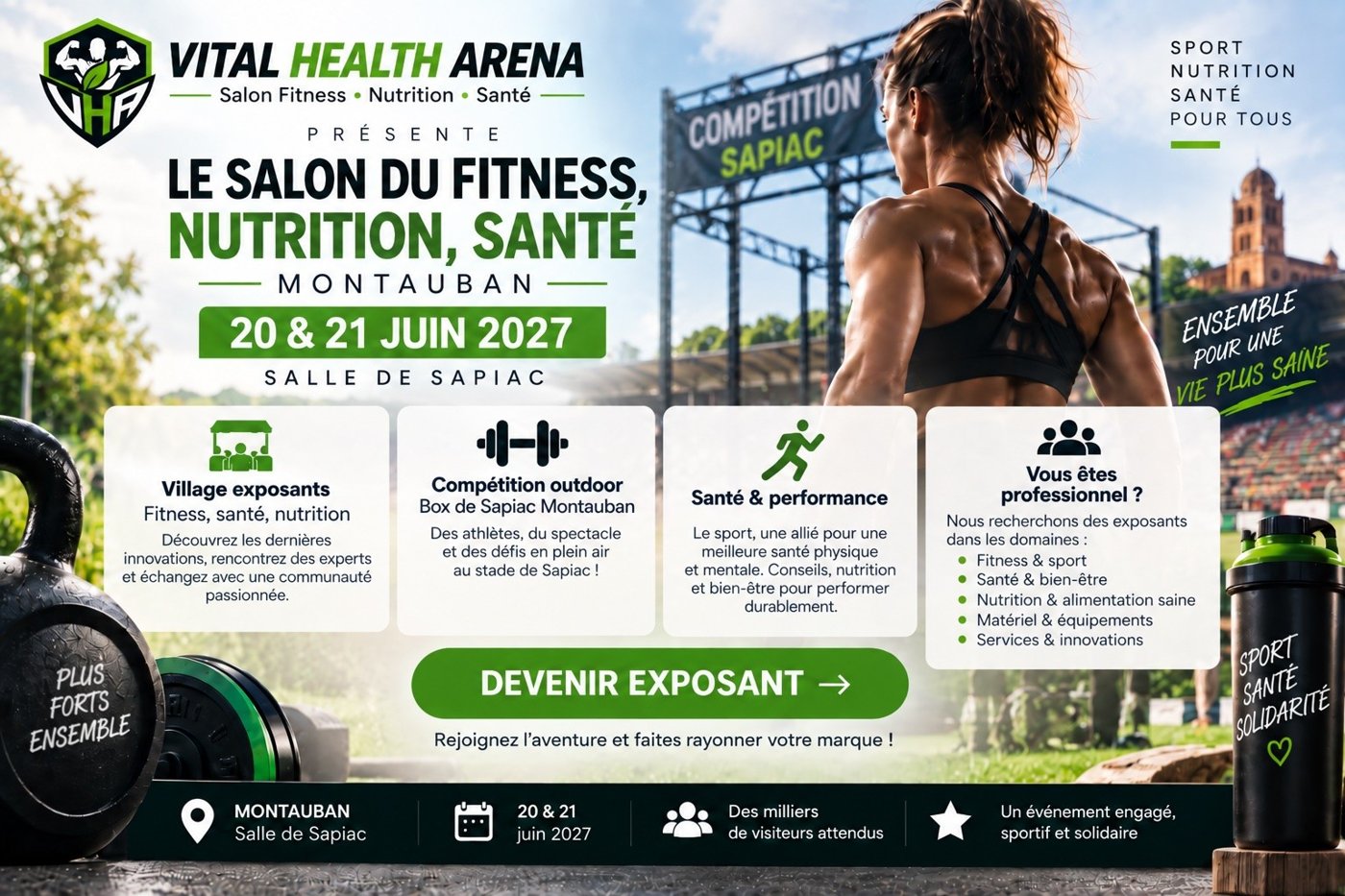 Visuel du Salon du fitness, nutrition, santé — Montauban, 20 et 21 juin 2027